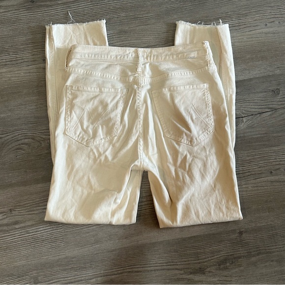 MOTHER High Waisted Rascal Ankle Fray Chalk It Up 27 - Picture 7 of 8